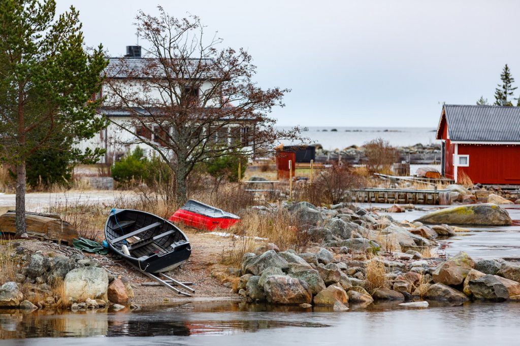 Båtar tas upp för vintern